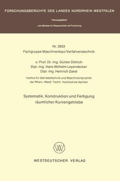 portada Systematik, Konstruktion Und Fertigung Räumlicher Kurvengetriebe (in German)