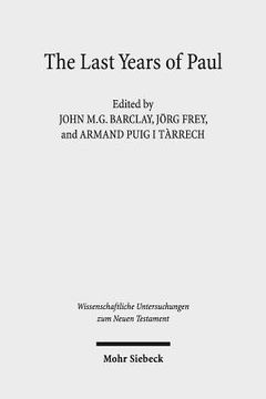 portada The Last Years of Paul: Essays from the Tarragona Conference, June 2013 (in English)