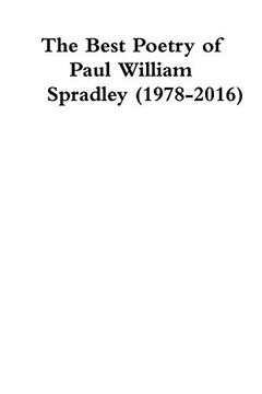 portada The Best Poetry of Paul William Spradley (1978-2016) (in English)