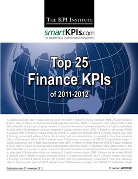 portada Top 25 Finance Kpis of 2011-2012 (en Inglés)