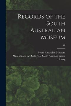 portada Records of the South Australian Museum; 22 (en Inglés)