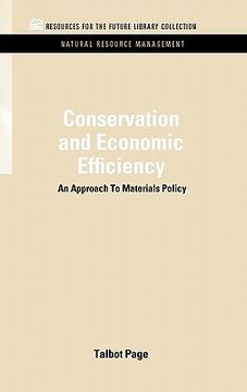 portada conservation and economic efficiency: an approach to materials policy