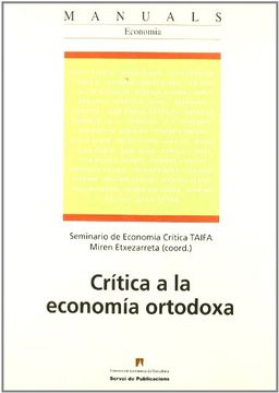 portada Crítica a la economía ortodoxa (Manuals de la UAB) (in Spanish)