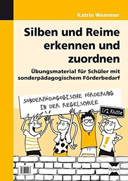 portada Silben und Reime Erkennen und Zuordnen Übungsmaterial für Schüler mit Sonderpädagogischem Förderbedarf (1. Und 2. Klasse) (in German)