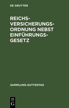 portada Reichsversicherungsordnung Nebst Einführungsgesetz (in German)