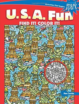 portada SPARK U.S.A. Fun Find It! Color It! (Dover Coloring Books)