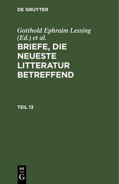 portada Briefe, die Neueste Litteratur Betreffend. Teil 13 (en Alemán)