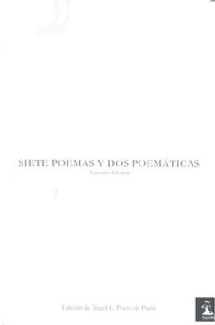 portada Siete Poemas Y Dos Poematicas (Alambique (huacanamo))