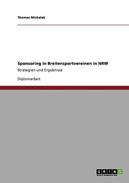 portada Sponsoring in Breitensportvereinen in NRW (German Edition)