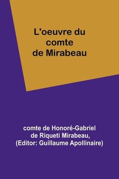 portada L'oeuvre du comte de Mirabeau (in French)