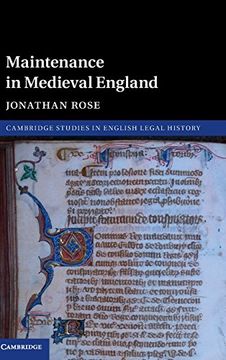 portada Maintenance in Medieval England (Cambridge Studies in English Legal History) (en Inglés)