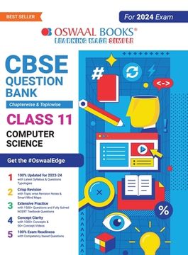portada Oswaal CBSE Chapterwise & Topicwise Question Bank Class 11 Computer Science Book (For 2023-24 Exam) (en Inglés)