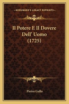 portada Il Potere E Il Dovere Dell' Uomo (1725) (in Italian)