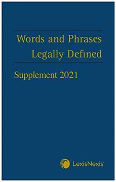 portada Words and Phrases Legally Defined 2021 Supplement (en Inglés)