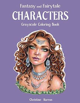 portada Fantasy and Fairytale Characters Grayscale Coloring Book (en Inglés)