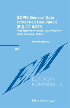 portada Gdpr: General Data Protection Regulation (Eu) 2016 