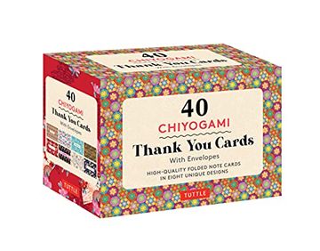 portada Chiyogami Designs 40 Thank you Cards With Envelopes: 40 Blank Cards in 8 Designs (5 Cards Each) (en Inglés)