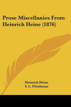 portada prose miscellanies from heinrich heine (1876)