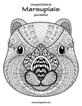 portada Livro para Colorir de Marsupiais para Adultos (en Portugués)