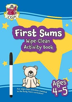 portada New First Sums Wipe-Clean Activity Book for Ages 4-5 (With Pen) (in English)