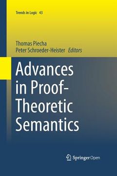 portada Advances in Proof-Theoretic Semantics (en Inglés)