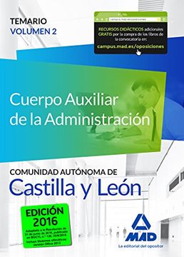 portada Cuerpo Auxiliar de la Administración de la Comunidad Autónoma de Castilla y León.: 2