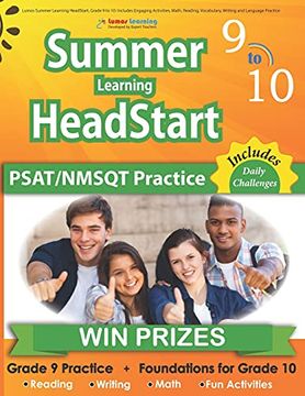 portada Lumos Summer Learning Headstart, Grade 9 to 10: Includes Engaging Activities, Math, Reading, Vocabulary, Writing and Language Practice: Resources for Students Starting High School (en Inglés)