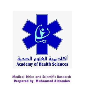 portada Medical Ethics and Scientific Research (en Árabe)