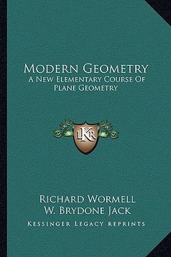 portada modern geometry: a new elementary course of plane geometry (en Inglés)
