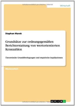 portada Grundsätze zur ordnungsgemäßen Berichterstattung von wertorientierten Kennzahlen (German Edition)