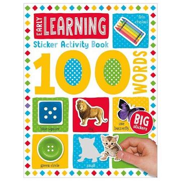 portada 100 Early Learning Words Sticker Activity (100 Sticker Activity) (en Inglés)
