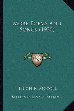 portada more poems and songs (1920) (en Inglés)