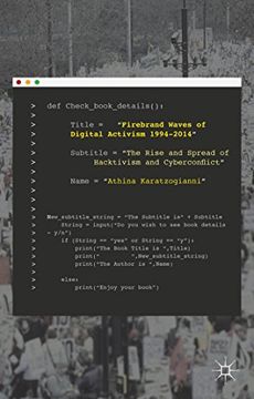 portada Firebrand Waves of Digital Activism 1994-2014: The Rise and Spread of Hacktivism and Cyberconflict (en Inglés)