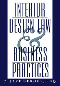 portada interior design law and business practices (en Inglés)