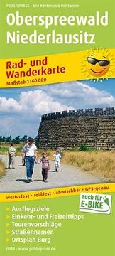 portada Oberspreewald - Niederlausitz: Rad- und Wanderkarte mit Ausflugszielen, Einkehr- & Freizeittipps und Stadtplan Burg, Wetterfest, Reissfest, Abwischbar, Gps-Genau. 1: 50000 (Rad- und Wanderkarte / Ruwk) (in German)