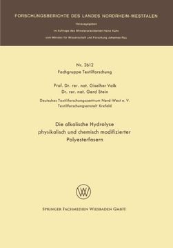 portada Die alkalische Hydrolyse physikalisch und chemisch modifizierter Polyesterfasern (Forschungsberichte des Landes Nordrhein-Westfalen) (German Edition)