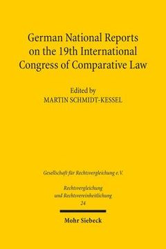 portada German National Reports on the 19th International Congress of Comparative Law (en Inglés)