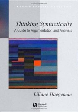 portada Thinking Syntactically: A Guide to Argumentation and Analysis (in English)