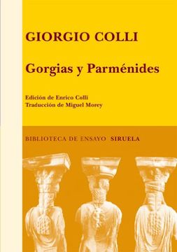 portada GORGIAS Y PARMENIDES BEM-72