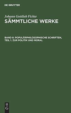 portada Populärphilosophische Schriften, Teil 1. Zur Politik und Moral (in German)