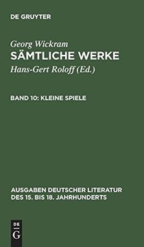 portada Sämtliche Werke, Band 10, Kleine Spiele (in German)