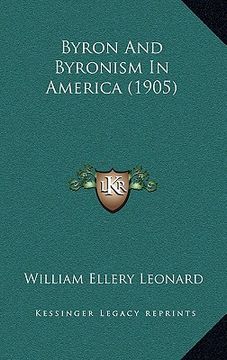 portada byron and byronism in america (1905) (en Inglés)