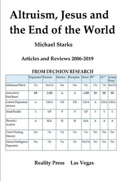 portada Altruism, Jesus and the End of the World: Articles and Reviews 2006-2019