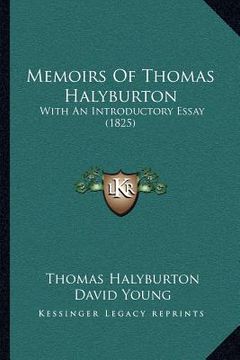 portada memoirs of thomas halyburton: with an introductory essay (1825) (en Inglés)