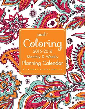 portada Posh Coloring Monthly & Weekly Planning Calendar (in English)