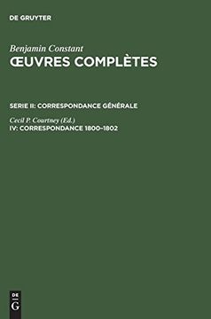 portada Correspondance 1800-1802 (en Francés)