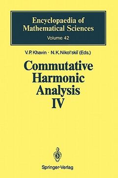 portada commutative harmonic analysis iv: harmonic analysis in rn (en Inglés)