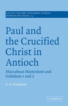 portada Paul and the Crucified Christ in Antioch: Maccabean Martyrdom and Galatians 1 and 2 (Society for new Testament Studies Monograph Series) (in English)