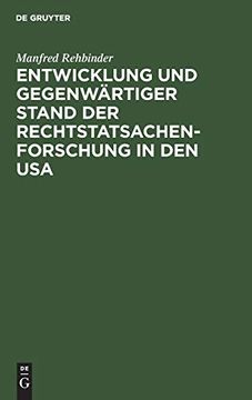 portada Entwicklung und Gegenwã Â¤Rtiger Stand der Rechtstatsachenforschung in den usa (German Edition) [Hardcover ] (en Alemán)