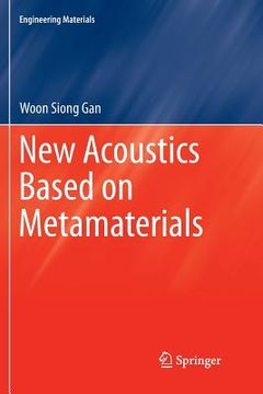 portada New Acoustics Based on Metamaterials (en Inglés)